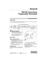 Honeywell Thermostat TH8110U User manual