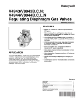 Honeywell Thermostat V8943C User manual