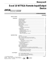 Honeywell W7761A User manual