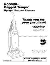 Hoover Bagged Tempo Upright Vacuum Cleaner User manual