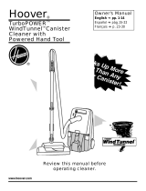 Hoover TurboPOWER WindTunnel Canister Cleaner with Powered Hand Tool User manual