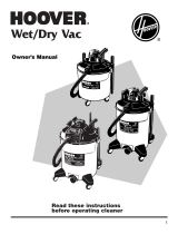 Hoover Wet/Dry Vacuum cleaner User manual