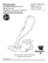 Hoover WindTunnel Bagless Canister Cleaner User manual