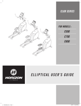 Horizon Fitness CLUB E800 User manual