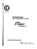 Hoshizaki American, Inc. F-500BAF/-C User manual