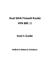 Hotbrick Dual WAN Firewall Router VPN 800/2 User manual