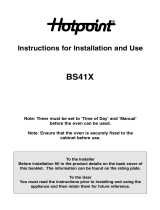 Hotpoint BS42 BS52 User manual