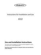 Hotpoint EG52 User manual