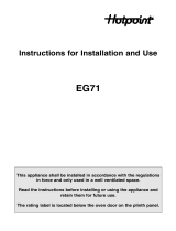 Hotpoint EG71 User manual