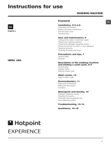 Hotpoint Washer/Dryer HE9L493 User manual