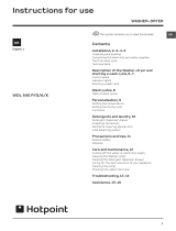 Hotpoint WDL 540 P/G/A/K User manual