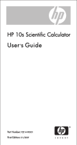 HP 10s Scientific Calculator Owner's manual