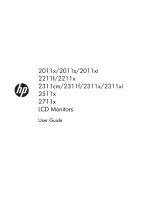 HP 23 inch Flat Panel Monitor series User manual