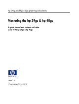 HP 39GS User manual