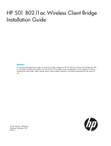 HP 501 Wireless Client Bridge Installation guide