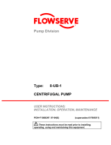 Flowserve Centrifugal Pump 8-UB-1 User manual