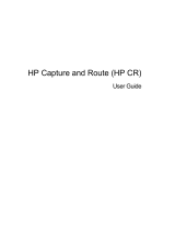 HP Capture and Route Solution User manual