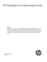 HP CloudSystem Foundation Operating instructions