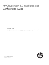 HP CloudSystem Foundation Installation guide