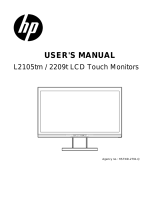 HP (Hewlett-Packard) Compaq L2105tm 21.5-inch Widescreen LCD Touchscreen Monitor User manual