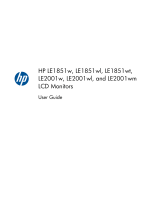 HP Compaq LE1851wl 18.5-inch LED Monitor User manual