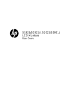 HP Compaq S1921 18.5-inch Widescreen LCD Monitor User manual
