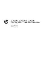 HP LV1561w 15.6-inch Widescreen LCD Monitor User manual