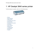 HP (Hewlett-Packard) Deskjet 3840 Printer series User manual