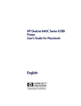 HP Deskjet 840c User manual