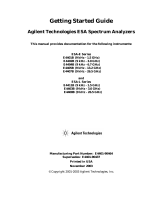 Agilent Technologies ESA-E E4407B User manual