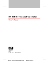 HP HP 17bII+ User manual