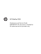 HP ElitePad 900 User manual