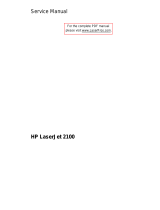 HP LaserJet Printer 2100 User manual