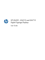 HP LD4710 47-inch LCD Digital Signage Display User manual