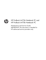 HP (Hewlett-Packard) ProBook 6470b Notebook PC User manual