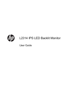 HP L2314 23-inch LED Backlit Monitor User manual