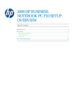 HP EliteBook 8530w Base Model Mobile Workstation User manual