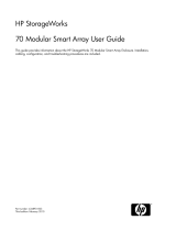 HP MSA70 Array User manual