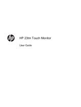 HP Pavilion 23tm 23-inch Diagonal Touch Monitor User manual