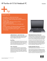 HP Pavilion dv1515cl User manual