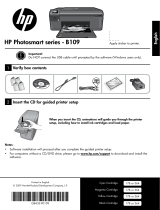 HP PHOTOSMART B109 User manual