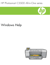 HP Photosmart C5500 All-in-One Printer series User manual