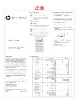 HP EasyCalc 100 User manual