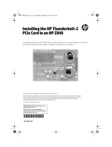 HP Thunderbolt-2 PCIe 1-port I/O Card Reference guide