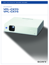 Sony VPL-CX75 User manual