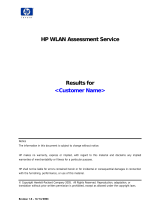 HP WLAN Assessment Service User manual