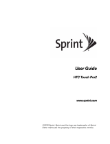 HTC Touch Pro 2 Sprint User manual
