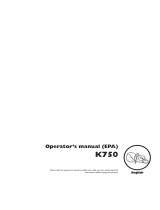 Husqvarna K750 User manual