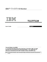 IBM T117 User manual