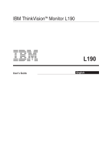 IBM ThinkVision L190 User manual